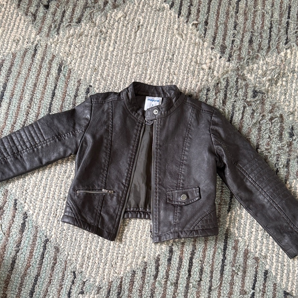 Mayoral faux leather jacket girls